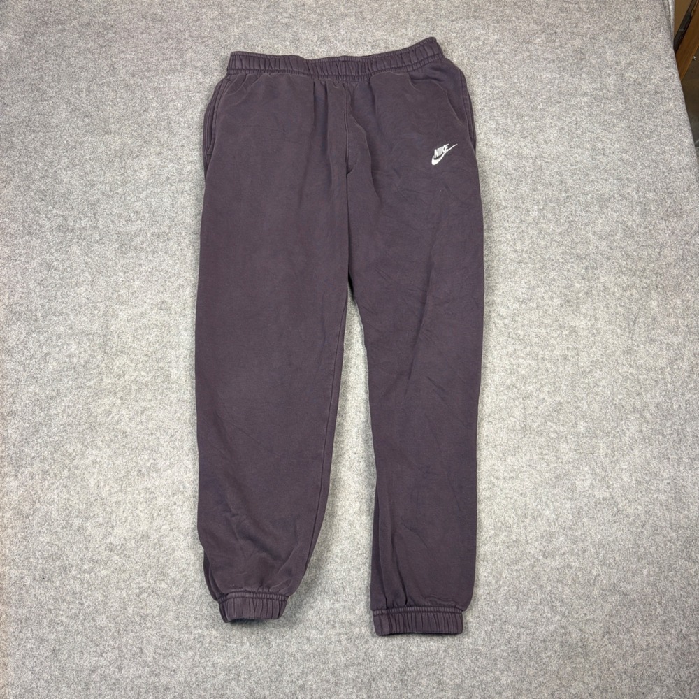 Nike Fleece Sweatpants Mens Large Dark Purple Faded Joggers Futura Logo
